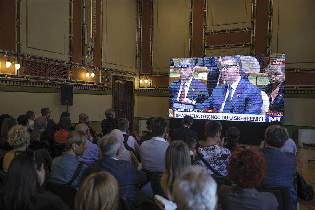 U sarajevskoj Vijećnici uživo su pratili sjednicu Generalne skupštine Ujedinjenih naroda / Foto: Anadolu