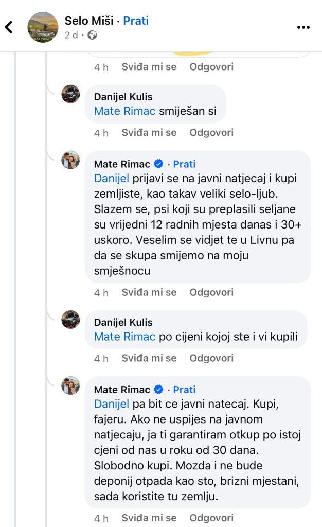ODGOVOR STANOVNIKA BUŠKOBLATSKIH SELA MATI RIMCU: U svom obraćanju obmanjuje javnost i iznosite mnoštvo neistina