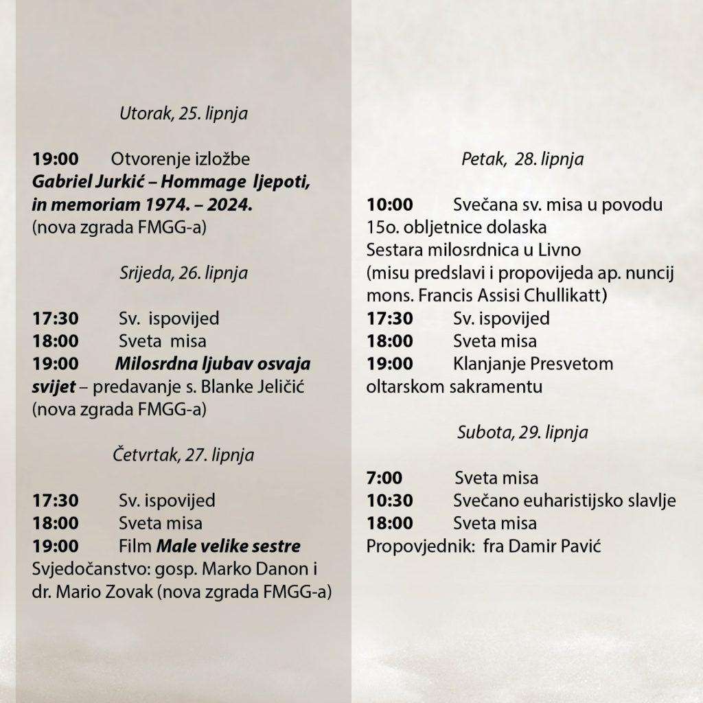 LIVNO: Kulturno vjerski dani – Naša Gorica 2024. LIVNO: Kulturno vjerski dani – Naša Gorica 2024.