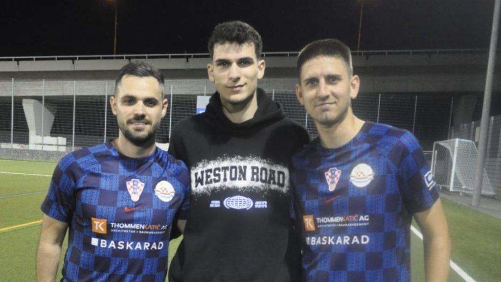 KASNO SE PROBUDILI: Tek u 19. kolu Croatia Zürich upisala prvu prvenstvenu pobjedu Stjepan Laštro, Matej Šišić i Ivan Dukić / Foto: Fenix (I. Barišić)
