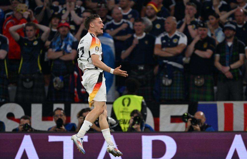 GOLIJADA NA OTVARANJU EURA: Njemačka s 5:1 deklasirala Škotsku na prepunom stadionu u Münchenu Strijelac prvog pogotka za Njemačku Florian Wirtz / Foto: Anadolu
