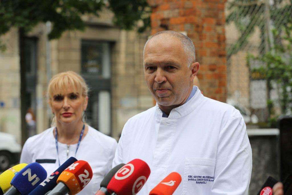 LIJEČNIČKO IZVJEŠĆE: Muškarac koji se zapalio na Markovu trgu ima opekline četvrtog stupnja i životno je ugrožen Dr. Davor Vagić, ravnatelj klinike Sestara milosrdnica / Foto: Hina