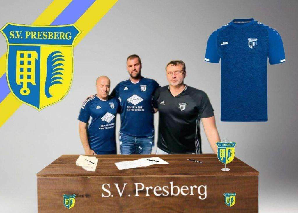ANTE TERZIĆ IMA NOVI KLUB: Mladi i ambiciozni hrvatski trener prihvatio treniranje kreisoberligaša SV Presberga Miro Stojčević, pomoćni trener, Ante Terzić i predsjednik kluba Axel Kaiser / Foto: Preslik SV Presberg