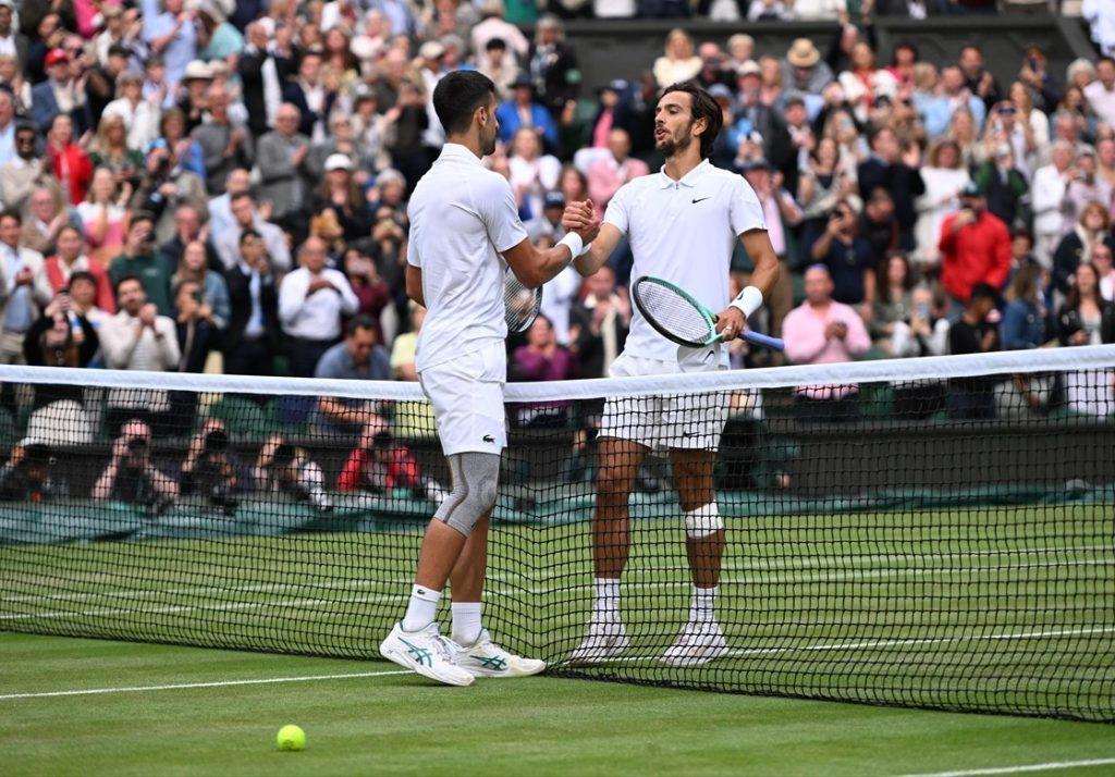 WIMBELDON: Alcaraz i Đoković drugu godinu zaredom u finalu Novak Đoković i Lorenzo Musetti / Foto: Anadolu
