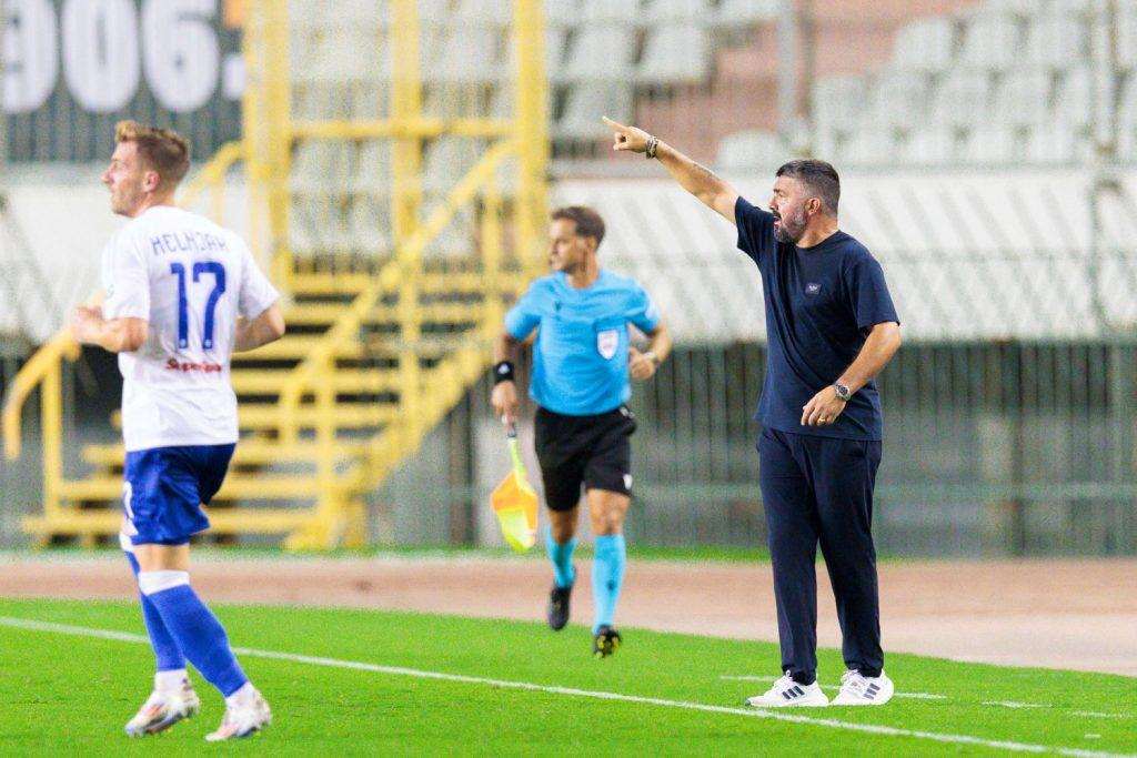 RAZOČARENJE NA POLJUDU: Hajduk ispao iz Europe autogolom na prepunom Poljudu Trener Hajduka Gennaro Gattuso / Foto: Hina