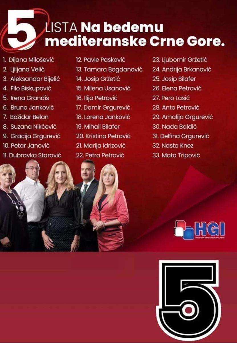 BOKELJSKI HRVATI PRED LOKALNIM IZBORIMA: Listu Hrvatske građanske inicijative predvodi prof. Dijana Milošević Lista HGI / Foto: HGI