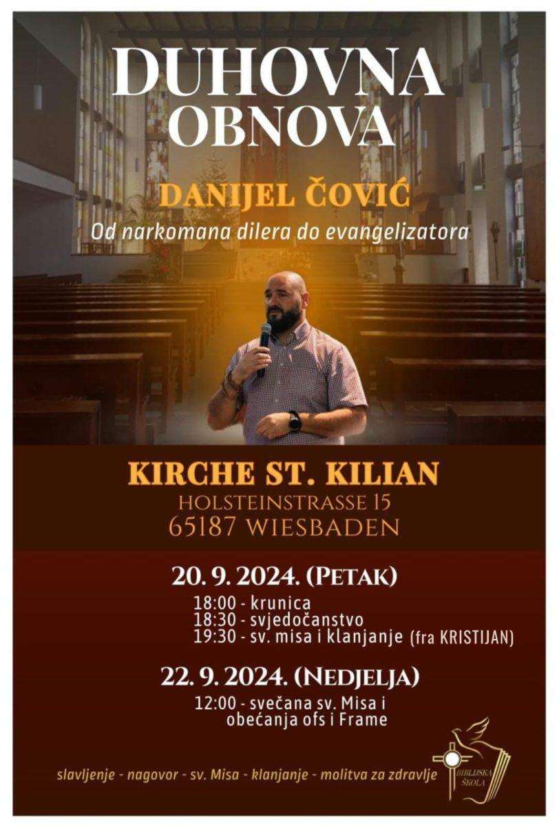 DUHOVNA OBNOVA U WIESBADENU: Danijel Čović - od narkomana i dilera do evangelizatora DUHOVNA OBNOVA U WIESBADENU: Danijel Čović - od narkomana i dilera do evangelizatora