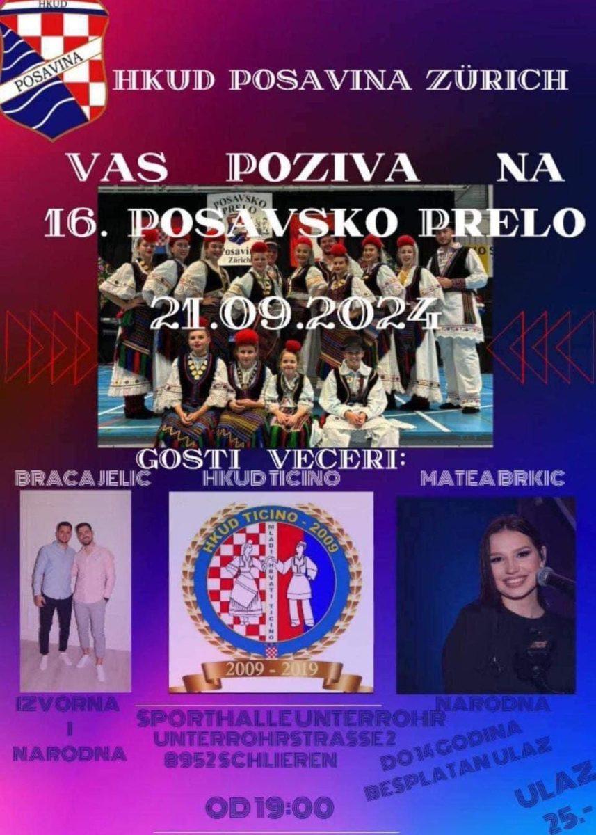 16. POSAVSKO PRELO U ŠVICARSKOJ: Poznato kad se održava i tko pjeva! 16. POSAVSKO PRELO U ŠVICARSKOJ: Poznato kad se održava i tko pjeva!