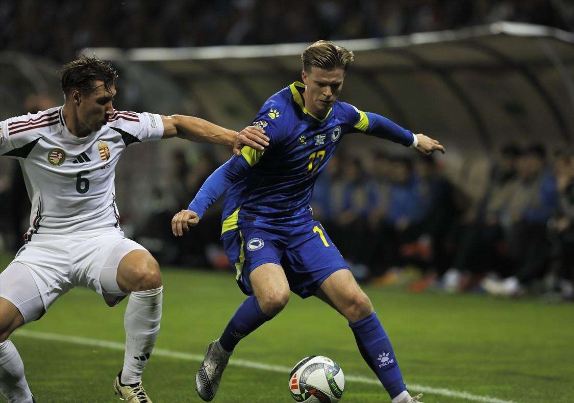 LIGA NACIJA: Njemačka s 1:0 pobijedila Nizozemsku, BiH u Zenici poražena od Mađarske, Francuska slavila u gostima protiv Belgije Detalj s utakmice BiH - Mađarska / Foto: Anadolu