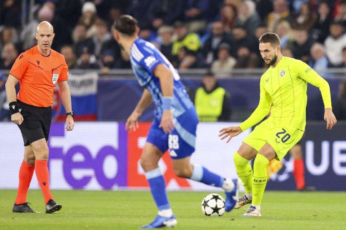 DINAMO PREGAZIO SLOVAN: Modra momčad u Bratislavi upisala veliku 4:1 pobjedu u Ligi prvaka Marko Pjaca u prodoru / Foto: Hina