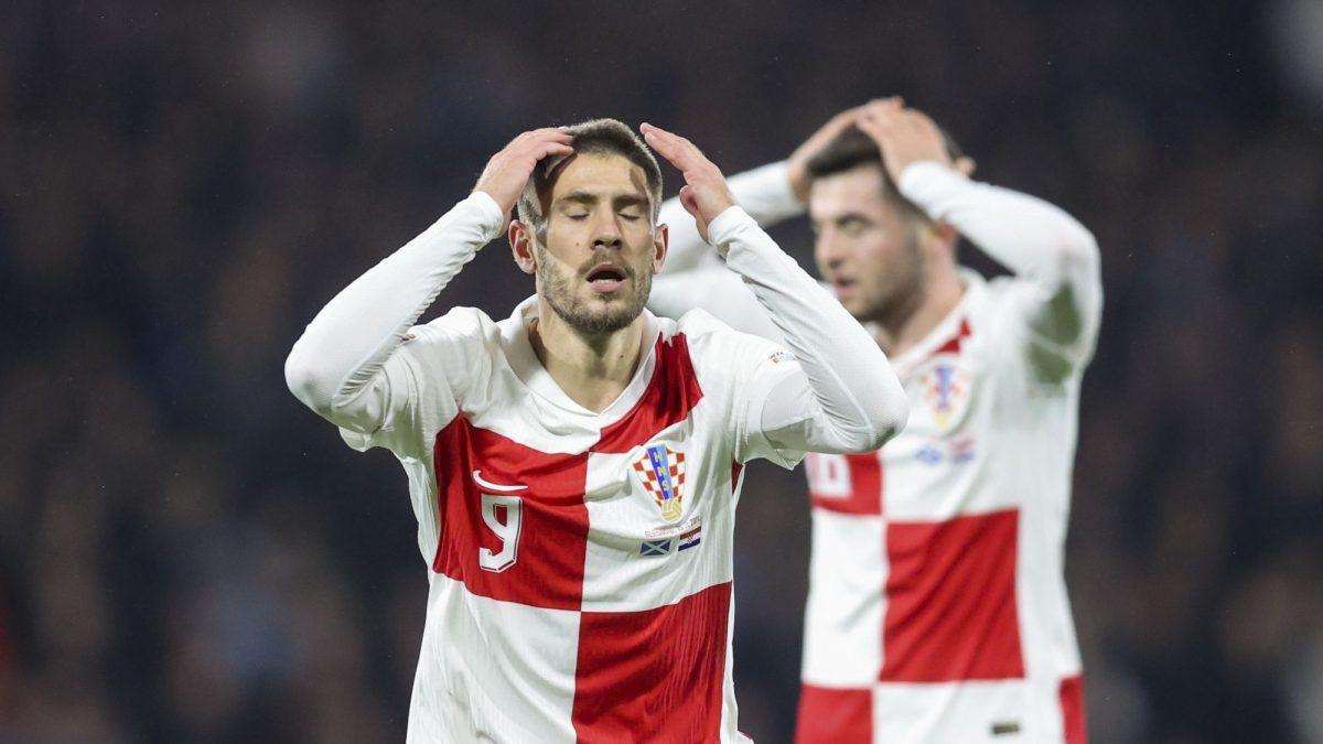 IZJAVE DVOJICE IZBORNIKA: Dalić smatra kako je sudac "ubio utakmicu i nogomet", Clarke najavio odlazak po pobjedu u Poljsku Detalj s utakmice Škotska - Hrvatska / Foto: Hina