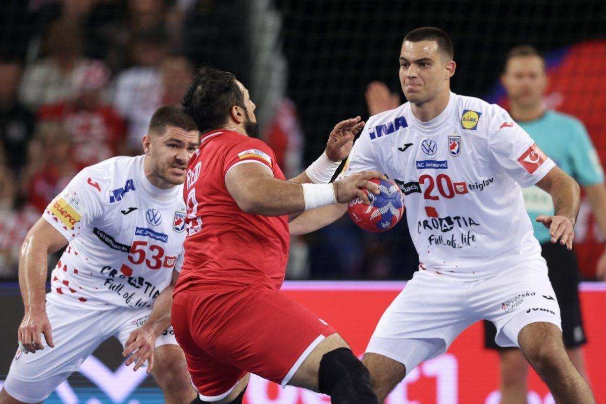 BRILJANTNA IGRA: Hrvatska rukometna reprezentacija pobjedom nad Bahrainom od 36-22 otvorila SP Marin Šipić i Mateo Maraš / Foto: Hina