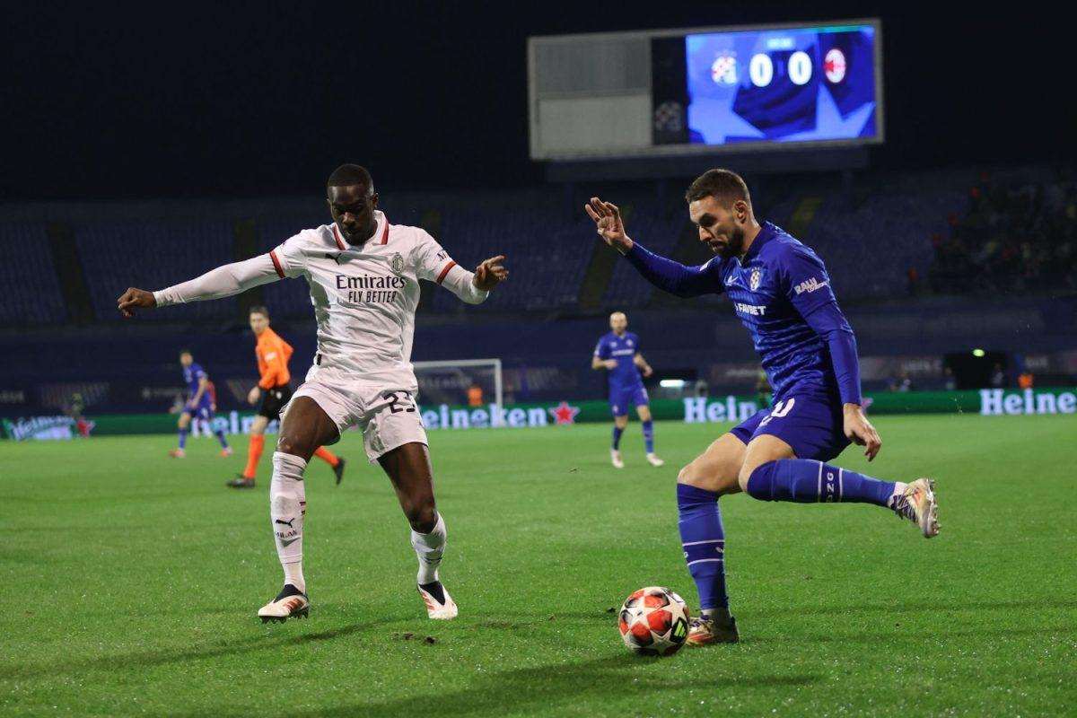 SLAVLJE I TUGA U MAKSIMIRU: Unatoč 2:1 pobjedi nad Milanom, Dinamo ispao iz Lige prvaka Marko Pjaca i Fikayo Tomori / Foto: Hina