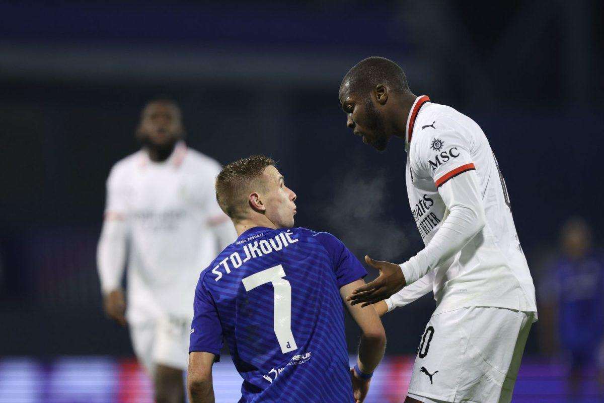 SLAVLJE I TUGA U MAKSIMIRU: Unatoč 2:1 pobjedi nad Milanom, Dinamo ispao iz Lige prvaka Yunus Musah i Luka Stojkovic / Foto: Hina