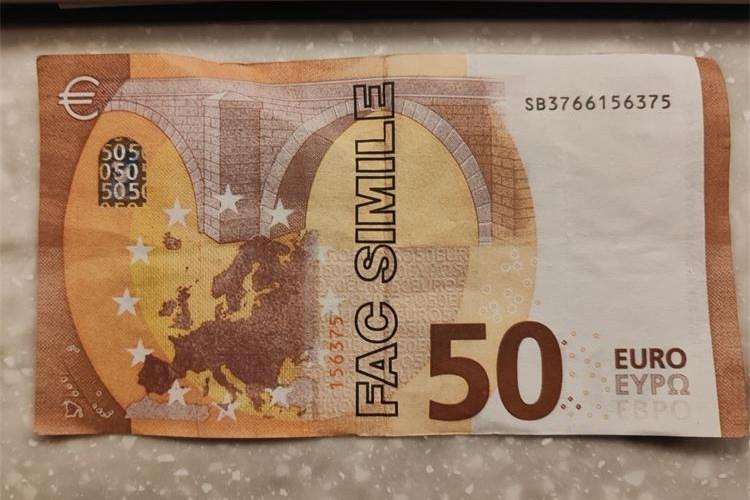 GRAĐANI OPREZ: Pojavile se lažne novčanica od 50 eura Krivotvorena novčanica / Foto: PU međimurska
