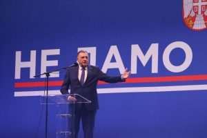 Milorad Dodik na skupu u Beogradu / Foto: Hina