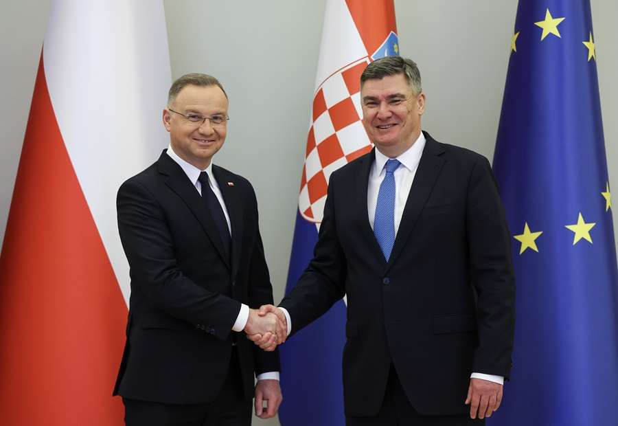POLJSKI PREDSJEDNIK SUSREO SE S MILANOVIĆEM: "Hrvatsku nakon niza stoljeća njezin geografski položaj napokon postao blagoslov umjesto prokletstva" Andrzej Duda i Zoran Milanović / Foto: Hina