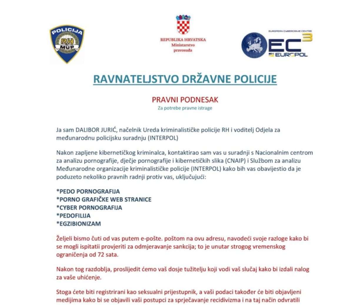 UPORAN JE: Jeste li dobili e-mail od Dalibora Jurića?