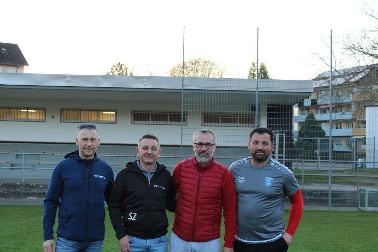 Marijan Divković (skrbnik), Stjepan Zečević (blagajnik), Anton Pranjić (trener), Ivica Gogić (dopredsjednik)/ Foto: Fenix