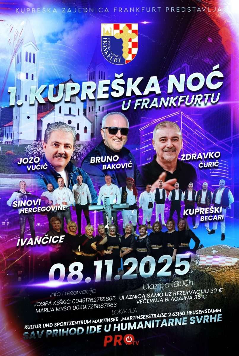 VEČERAS KUPREŠKA NOĆ: Program vodi Davorka Tovilo, poznata imena glazbenika koji će zabavljati goste! VEČERAS KUPREŠKA NOĆ: Program vodi Davorka Tovilo, poznata imena glazbenika koji će zabavljati goste!