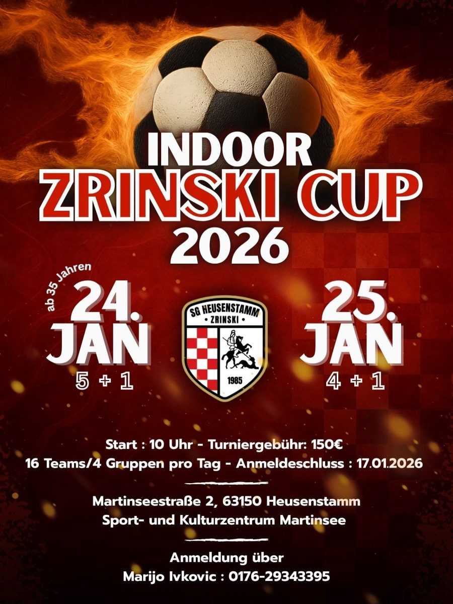 INDOOR ZRINSKI CUP 2026: Objavljeni detalji dvoranskog turnira u Heusenstammu INDOOR ZRINSKI CUP 2026: Objavljeni detalji dvoranskog turnira u Heusenstammu