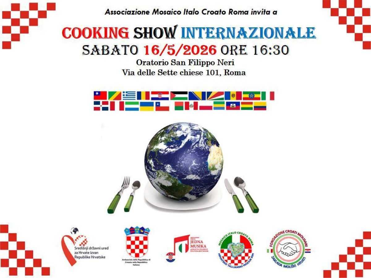 „COOKING SHOW“ U RIMU: Na događaju koji organizira Hrvatsko-talijanski mozaik Rim sudjeluju predstavnici čak 23 zemlje „COOKING SHOW“ U RIMU: Na događaju koji organizira Hrvatsko-talijanski mozaik Rim sudjeluju predstavnici čak 23 zemlje