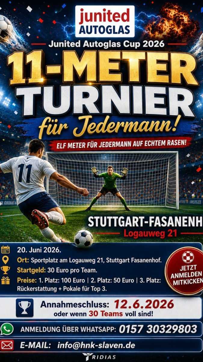 50 GODINA HNK SLAVEN STUTTGART: Velika nogometna fešta na Logauwegu! Plakat najave turnira / Foto: Fenix