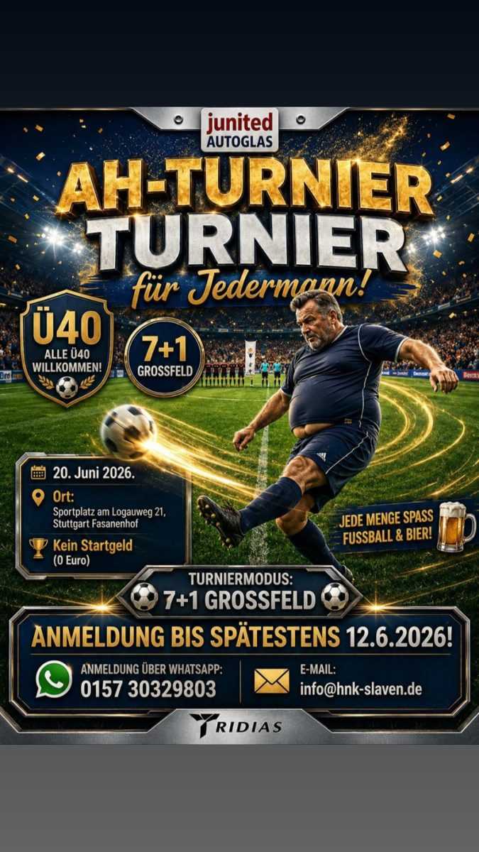 50 GODINA HNK SLAVEN STUTTGART: Velika nogometna fešta na Logauwegu! Plakat najave turnira / Foto: Fenix
