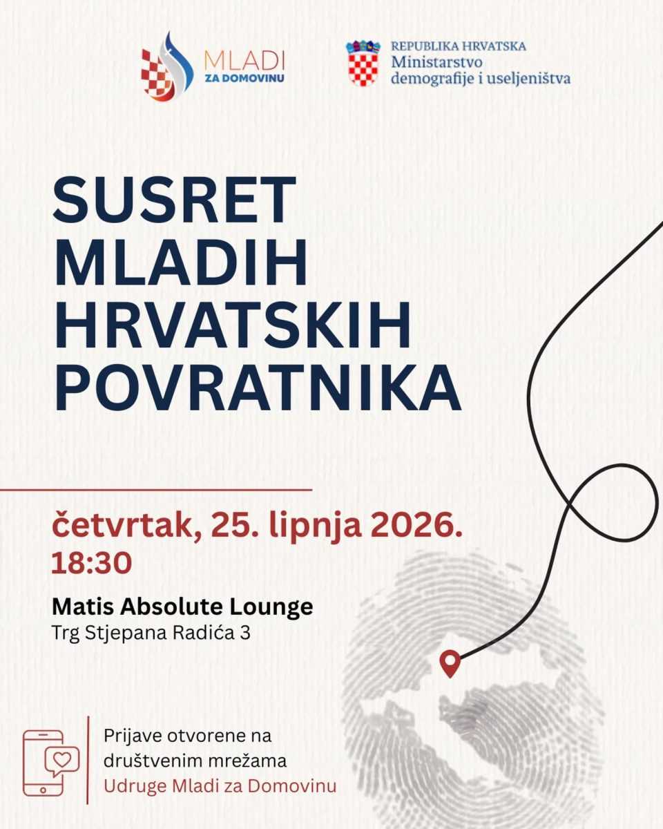 POZIV MLADIM POVRATNICIMA: Okupljanje u Zagrebu na prvom Susretu mladih hrvatskih povratnika