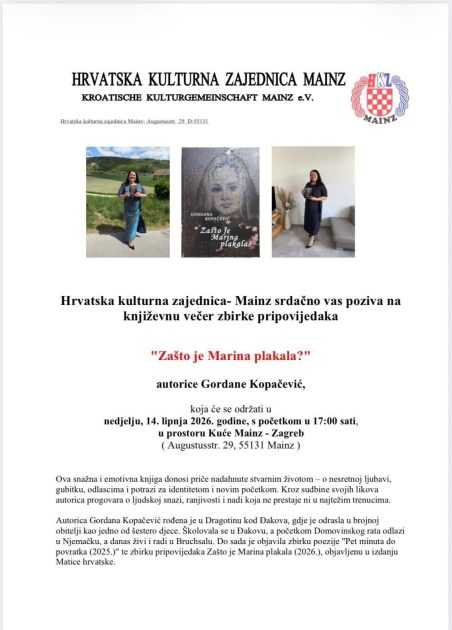 GORDANA KOPAČEVIĆ: Marinina priča nikoga neće ostaviti ravnodušnim GORDANA KOPAČEVIĆ: Marinina priča nikoga neće ostaviti ravnodušnim