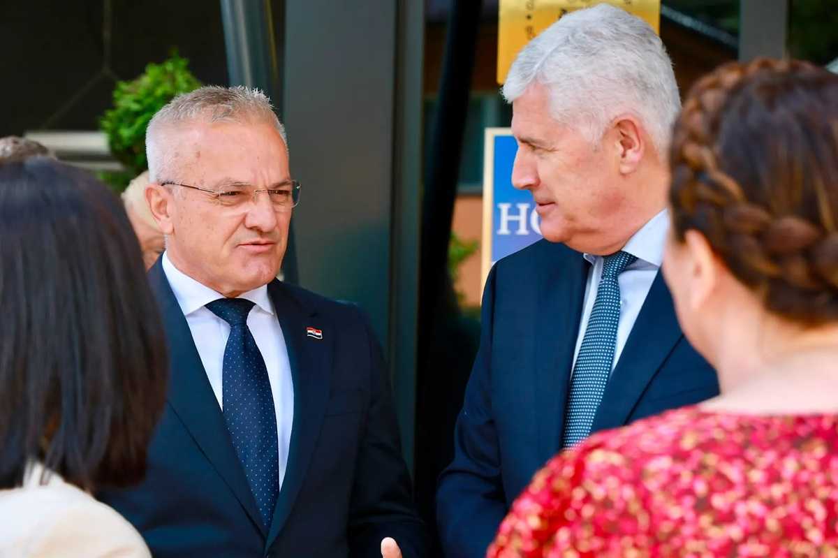 DUŽNOSNICI HDZ-a BiH i VLADE RH U KREŠEVU: Kako projekti Vlade RH mijenjaju lokalne zajednice u BiH Zvonko Milas i Dragan Čović / Foto: HDZ BiH