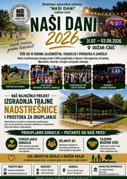 Najava manifestacije / Foto: Udruga "Naši dani"