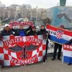 (FOTO) Hrvatski navijači iz Frankfurta u Kijevu: Ukrajinci i Ukrajinke su nas prijateljski dočekali