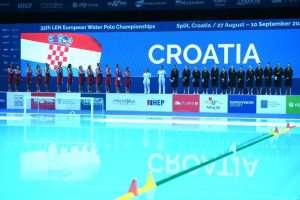 PRVA POBJEDA HRVATICA NA EP U VATERPOLO: Pobjedom nad Njemačkom od 16:8 napravljen veliki korak prema četvrtfinalu EP u vaterpolu Split 2022