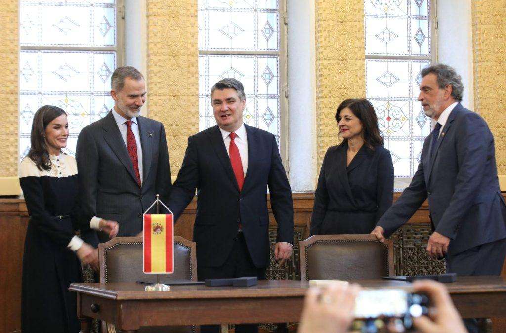 Zoran Milanovic i Sanja Music Milanovic, spanjolski kralj Filip VI. i kraljica Letizia