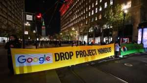 SAN FRANCISCO: Prosvjed ispred ureda Googlea zbog suradnje tvrtke s Izraelom SAN FRANCISCO: Prosvjed ispred ureda Googlea zbog suradnje tvrtke s Izraelom