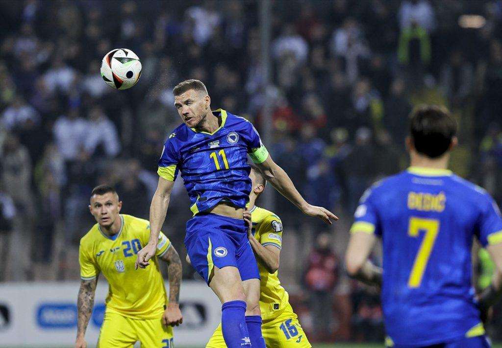 Detalj s utakmice BiH - Ukrajina / Foto: Anadolu