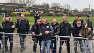 PETICA U MREŽI GOSTIJU: Tri pogotka Matovića i dva pogotka Propadala za visoku 5:0 pobjedu Croatije Frankfurt Navijači Croatije FFM / Foto: Fenix (D. Pleša)