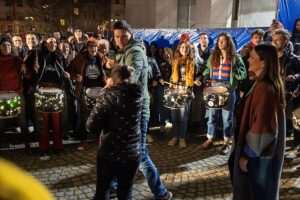 Ivan Pernar i Severina Vučković na Noćnom maršu u Zagrebu / Foto: Hina