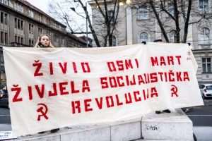 Plakat nošen tijekom noćnog marša u povodu Međunarodnog dana žena, 8. ožujka u Zagrebu pod nazivom "Feminizam i gotovo" / Foto: Hina