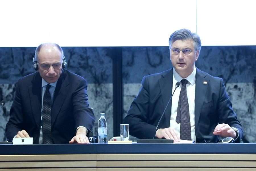Na slici Andrej Plenković i Enrico Letta / Foto: Hina