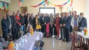 Milas sa domaćinima i suradnicima u Bijelom brdu / Foto: HDZ