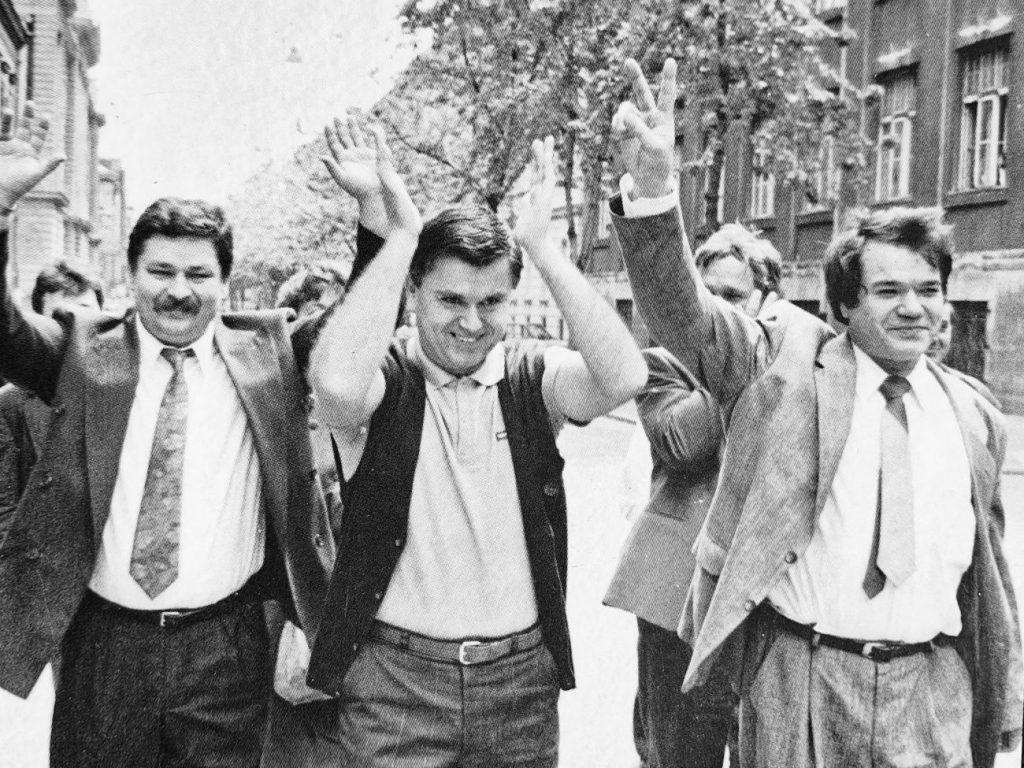 Đuro Dečak, Antun Habijanac, Franjo Kovač / Foto: Arhih UHBDR91