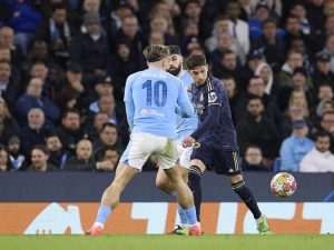NOGOMETNA DRAMA NA ETIHADU: Real Madrid izbacio Manchester City, Modrić i Kovačić nisu realizirali penale Federico Valverde i Josko Gvardiol u utakmici protiv Reala / Foto: Anadolu