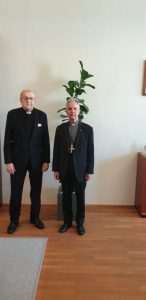 PREDSTAVLJANJE ZAKLADE LJUDSKO BRATSTVO U AUSTRIJI I NJEMAČKOJ: Topić posjetio Austriju i Njemačku gdje je predstavio projekt izgradnje Centra i kapele sv. Ivana Pavla II. Mons. Hansjorg Hofer i mons. Topić u biskupiji Salzburg / Foto: Press služba Zaklada Ljudsko bratstvo