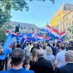 PLENKOVIĆ UVJEREN U POBJEDU: Pobijedit ćemo tako uvjerljivo da nas nitko neće moći ucjenjivati Predizborni skup HDZ-a u Zagrebu / Foto: Fenix (DoraP)