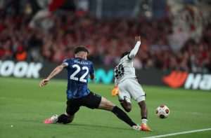 BERGAMO SLAVI: Pašalićeva Atalanta hat-trickom Lookmana nanijela prvi poraz Bayeru i osvojila Europsku ligu Detalj s utakmice Atalante i Bayera / Foto: Anadolu