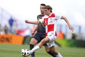 DOBRA PREDSTAVA HRVATSKE NA RUJEVICI: Vatreni s 3:0 pregazili S. Makedoniju, dva pogotka Majera i prvijenac Pašalića Borna Sosa u hrvatskom dresu / Foto: Hina