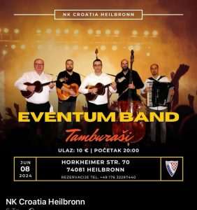 LJETNI PROGRAM CROATIJE HEILBRONN: Nogometni i kartaški turniri, gostovanje tamburaša, … LJETNI PROGRAM CROATIJE HEILBRONN: Nogometni i kartaški turniri, gostovanje tamburaša, …