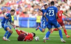 ITALIJA PALA U BERLINU: Švicarska s 2:0 zasluženo izborila četvrtfinale Detalj s utakmice Italija - Švicarska / Foto: Anadolu